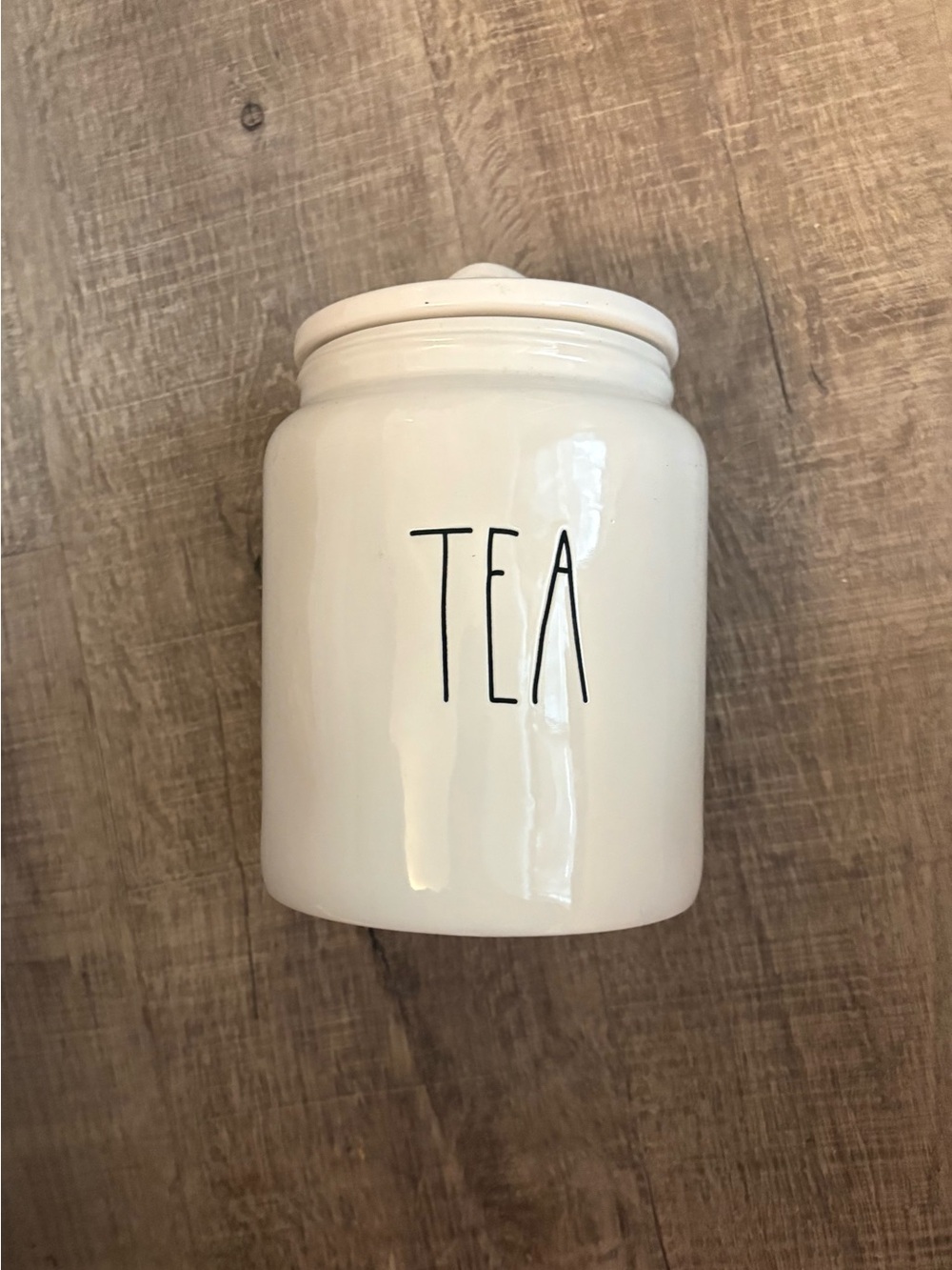 Rae Dunn TEA Ceramic Canister with Lid